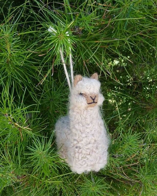 Handcrafted Baby Alpaca Ornament